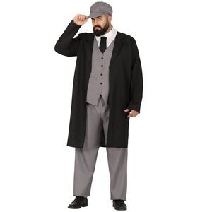 Fiestas Guirca Mens English Gangster Costume Set / Black/Gray